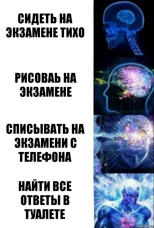 СИДЕТЬ НА ЭКЗАМЕНЕ ТИХО РИСОВАЬ НА ЭКЗАМЕНЕ сПИСЫВАТЬ НА ЭКЗАМЕНИ С ТЕЛЕФОНА НАЙТИ ВСЕ ОТВЕТЫ В ТУАЛЕТЕ