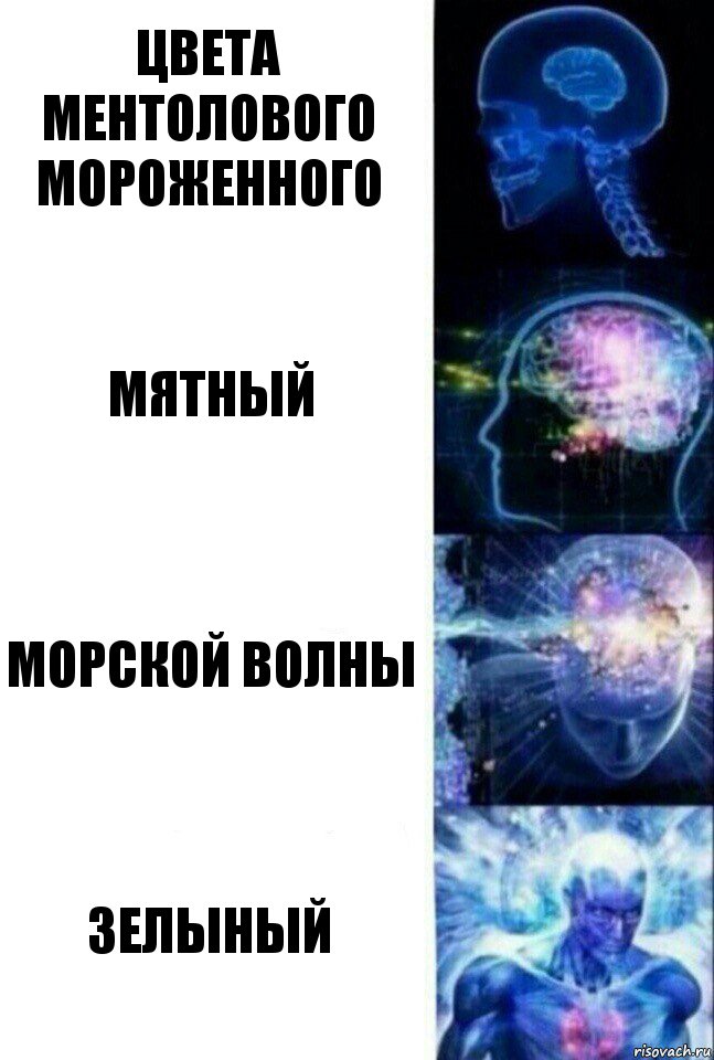 цвета ментолового мороженного мятный морской волны зелыный, Комикс  Сверхразум