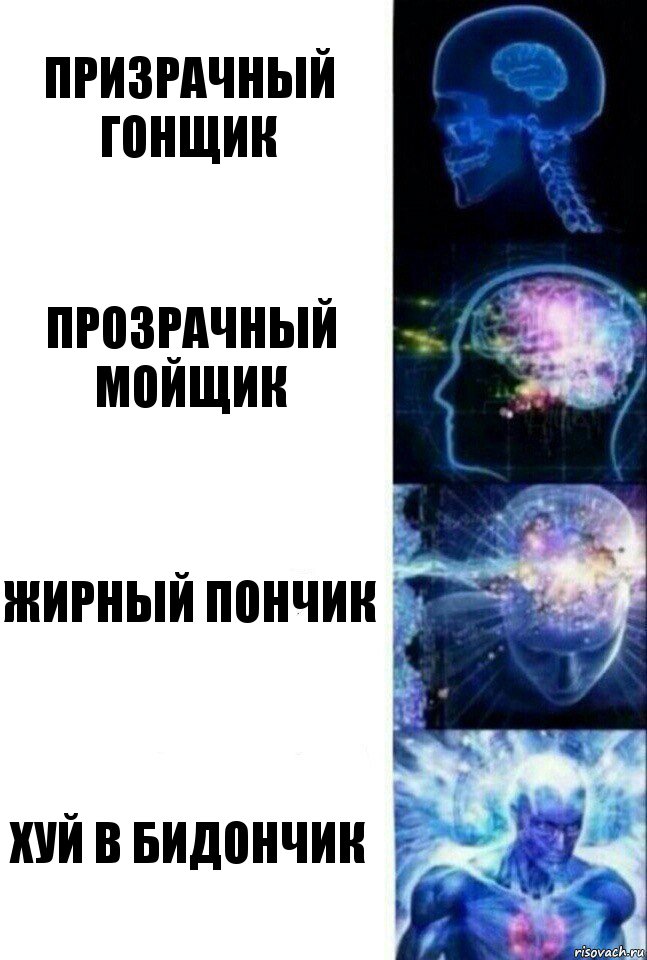 Призрачный гонщик Прозрачный мойщик Жирный пончик Хуй в бидончик, Комикс  Сверхразум