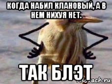 когда набил клановый, а в нем нихуя нет. так блэт