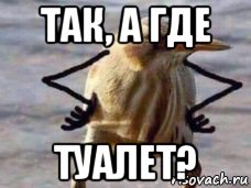 так, а где туалет?