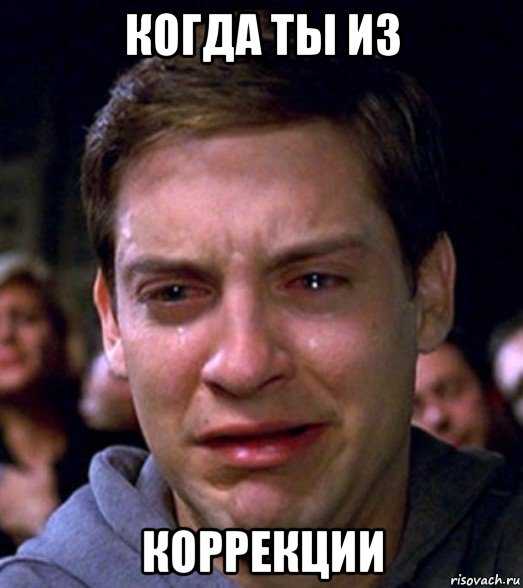 когда ты из коррекции, Мем Тоби