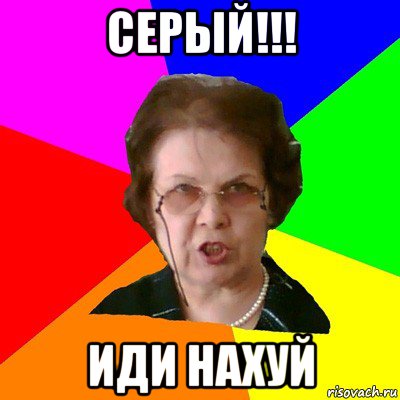 серый!!! иди нахуй, Мем Типичная училка