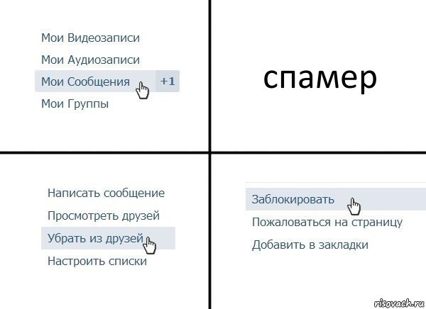 спамер, Комикс  Удалить из друзей