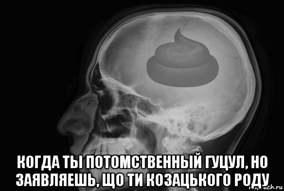  когда ты потомственный гуцул, но заявляешь, що ти козацького роду
