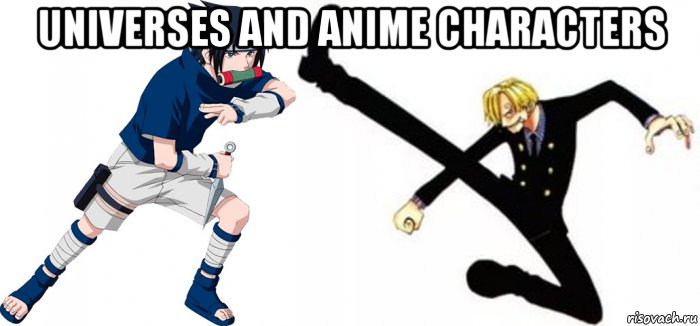 universes and anime characters , Мем Universes and anime characters