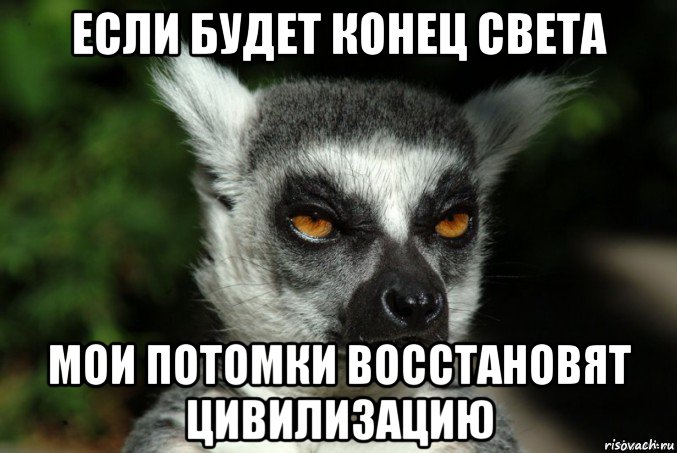 если будет конец света мои потомки восстановят цивилизацию, Мем   Я збагоен