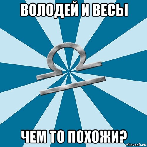 володей и весы чем то похожи?