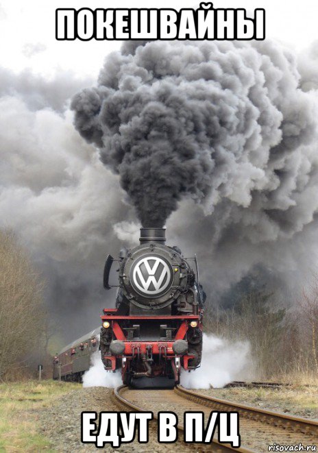 покешвайны едут в п/ц, Мем Volkswagen