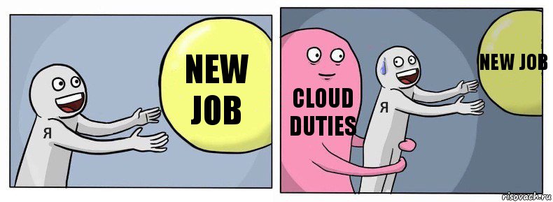 New JOB Cloud duties NEW JOB, Комикс Я и жизнь