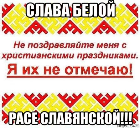 слава белой расе славянской!!!, Мем Я ИХ НЕ ОТМЕЧАЮ