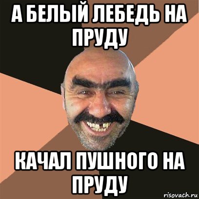 а белый лебедь на пруду качал пушного на пруду, Мем Я твой дом труба шатал