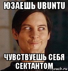 юзаешь ubuntu чувствуешь себя сектантом, Мем Загадочное лицо