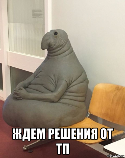  ждем решения от тп