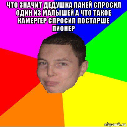 что значит дедушка лакей спросил один из малышей а что такое камергер спросил постарше пионер 