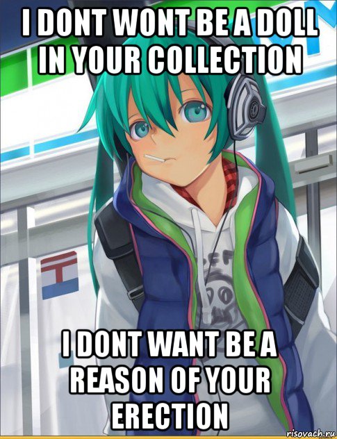 i dont wont be a doll in your collection i dont want be a reason of your erection