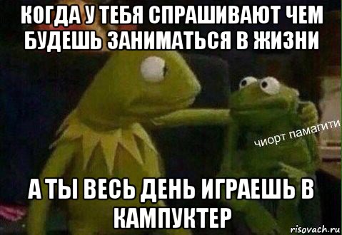 когда у тебя спрашивают чем будешь заниматься в жизни а ты весь день играешь в кампуктер