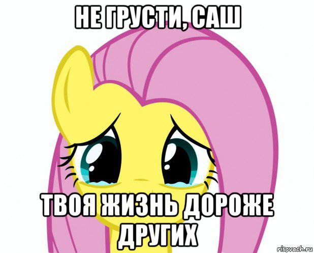 не грусти, саш твоя жизнь дороже других