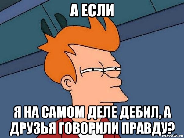 а если я на самом деле дебил, а друзья говорили правду?, Мем  Фрай (мне кажется или)