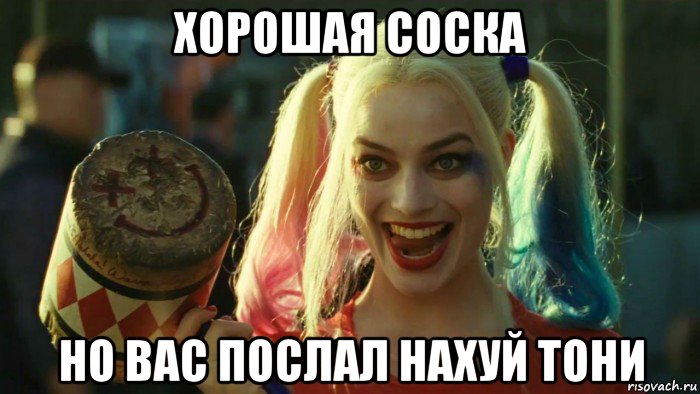 хорошая соска но вас послал нахуй тони, Мем    Harley quinn