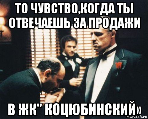 то чувство,когда ты отвечаешь за продажи в жк" коцюбинский»