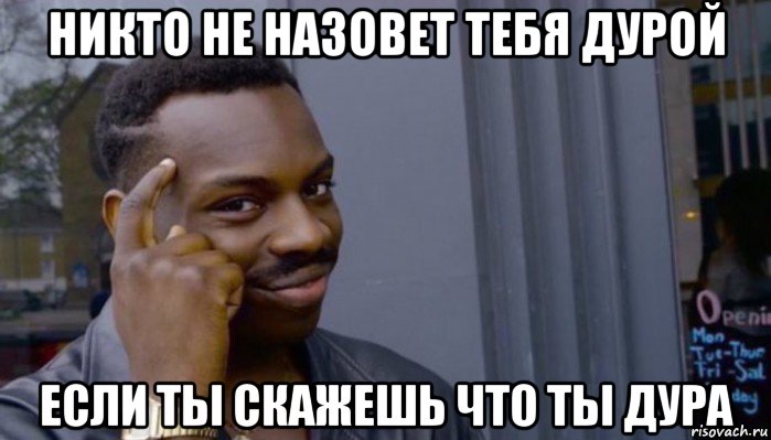 никто не назовет тебя дурой если ты скажешь что ты дура, Мем Не делай не будет