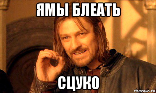 ямы блеать сцуко, Мем Нельзя просто так взять и (Боромир мем)