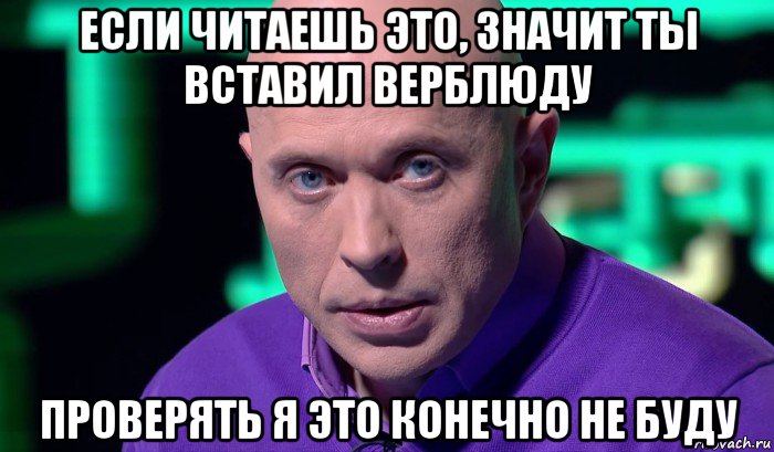 если читаешь это, значит ты вставил верблюду проверять я это конечно не буду, Мем Необъяснимо но факт