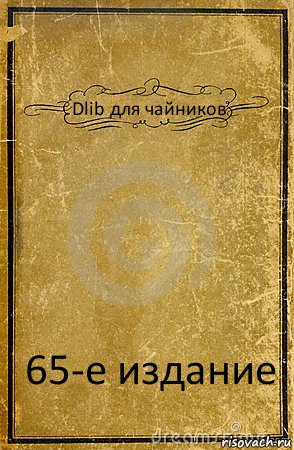 Dlib для чайников 65-е издание, Комикс обложка книги