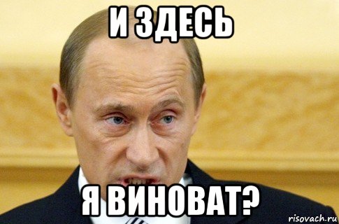 и здесь я виноват?, Мем путин