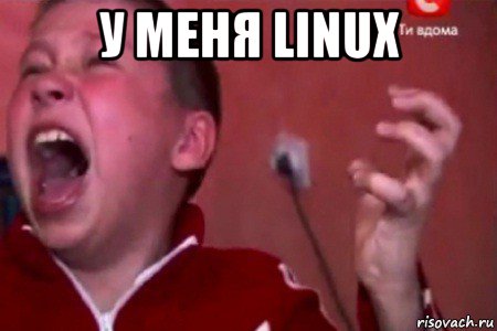 у меня linux , Мем  Сашко Фокин орет