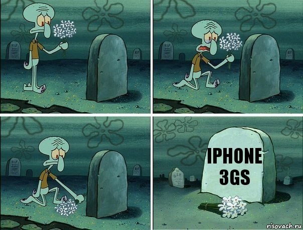 iPhone 3GS, Комикс  Сквидвард хоронит