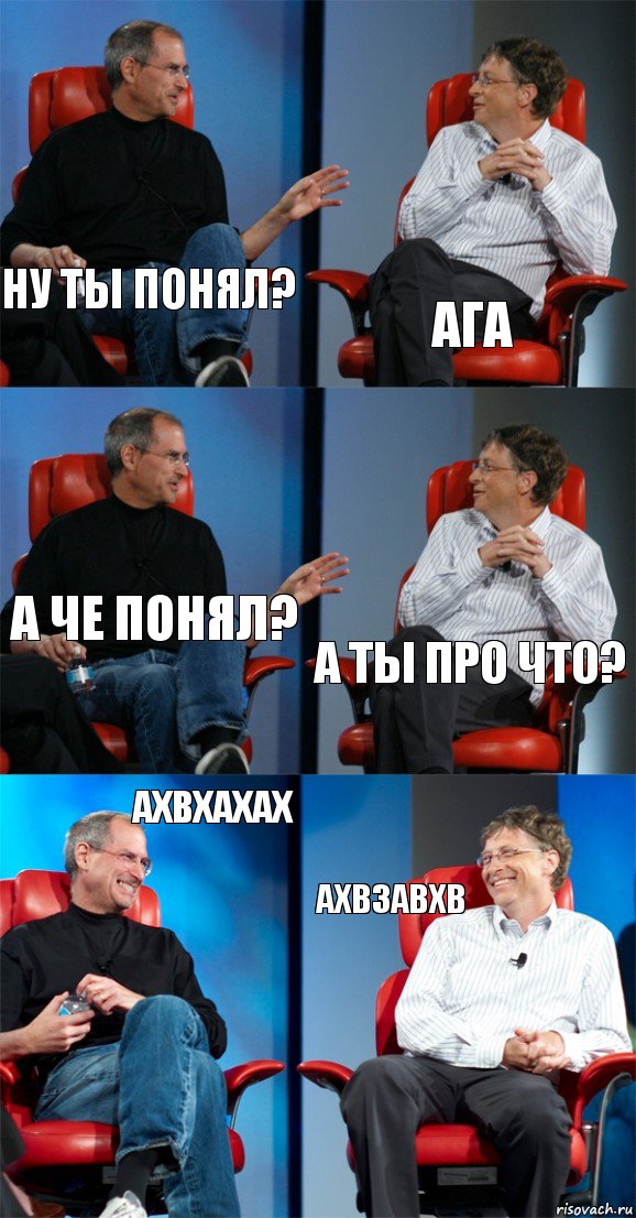 Ну ты понял? Ага А ЧЕ ПОНЯЛ? А ты про что? Ахвхахах Ахвзавхв, Комикс Стив Джобс и Билл Гейтс (6 зон)