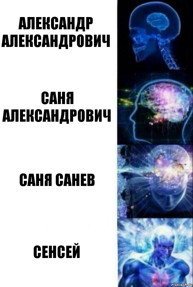 Александр Александрович Саня Александрович Саня Санев Сенсей, Комикс  Сверхразум