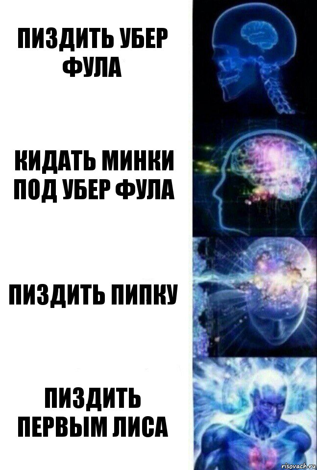 Пиздить убер фула Кидать минки под убер фула Пиздить пипку Пиздить первым лиса, Комикс  Сверхразум