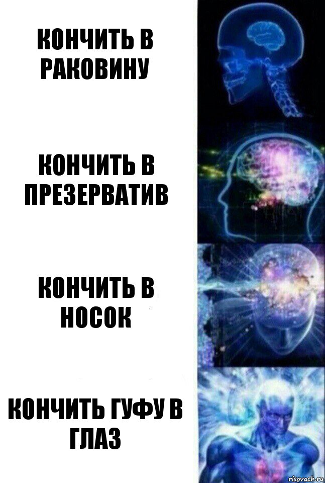 Кончить в раковину Кончить в презерватив Кончить в носок Кончить гуфу в глаз, Комикс  Сверхразум