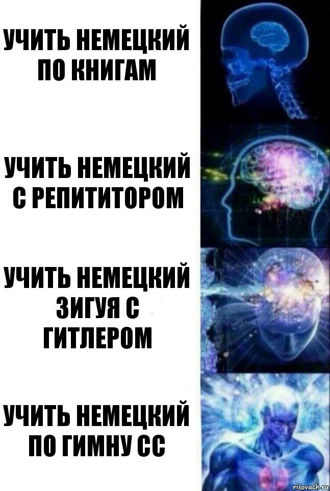 учить немецкий по книгам учить немецкий с репититором учить немецкий зигуя с гитлером учить немецкий по гимну СС, Комикс  Сверхразум