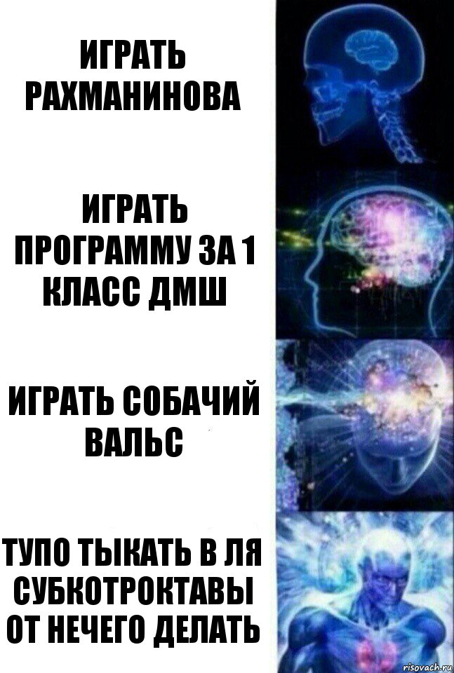 играть рахманинова играть программу за 1 класс дмш играть Собачий вальс тупо тыкать в ля субкотроктавы от нечего делать, Комикс  Сверхразум