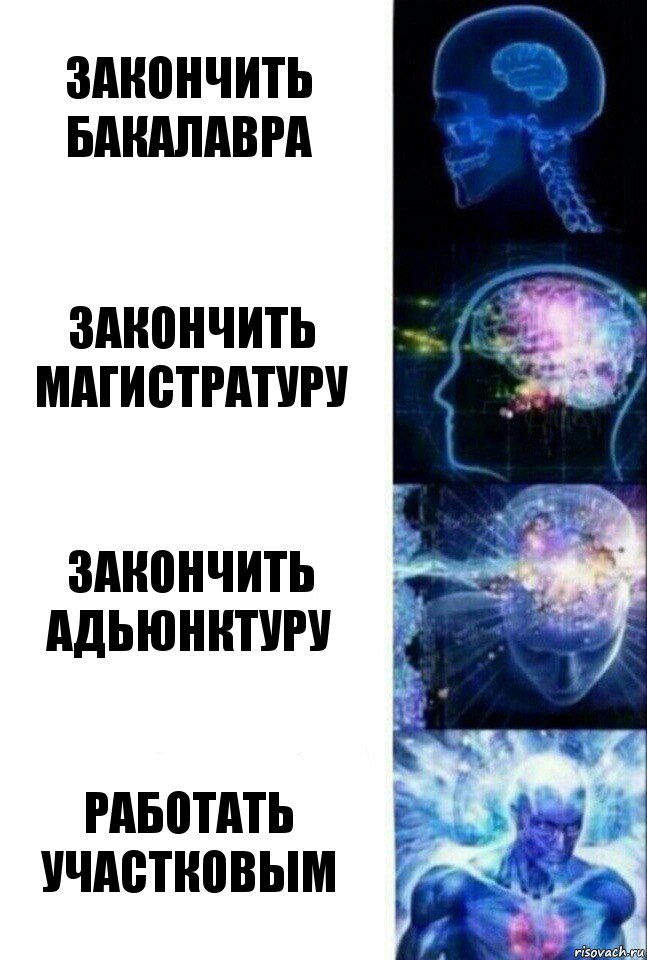 Закончить бакалавра закончить магистратуру закончить адьюнктуру работать участковым, Комикс  Сверхразум