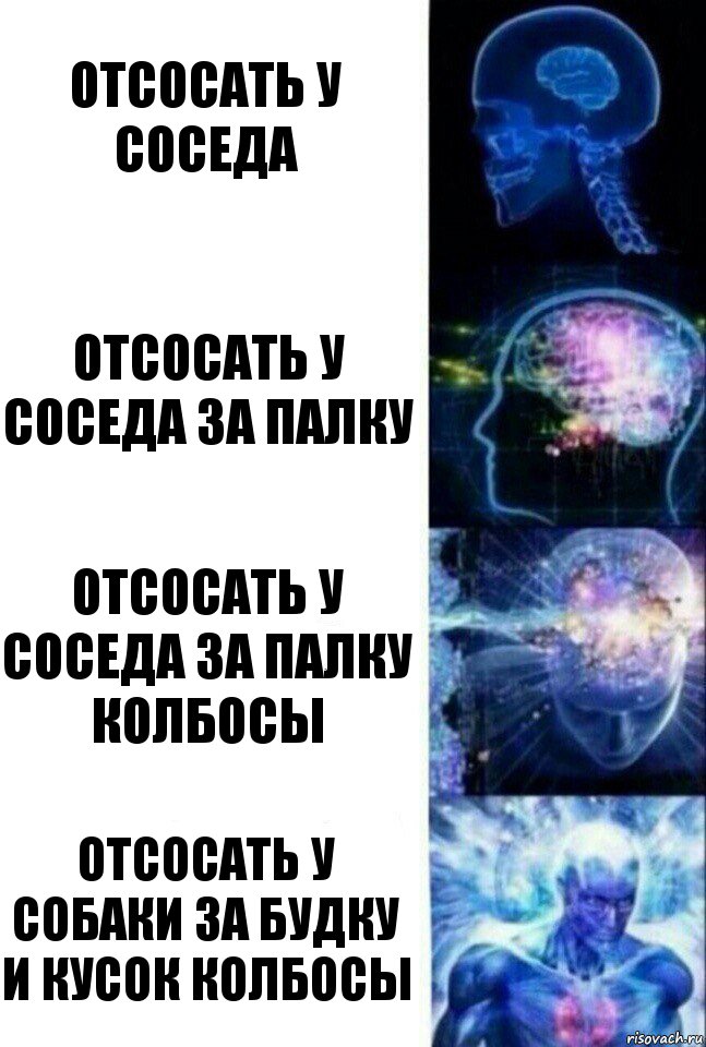 Отсосать у соседа Отсосать у соседа за палку Отсосать у соседа за палку колбосы Отсосать у собаки за будку и кусок колбосы, Комикс  Сверхразум