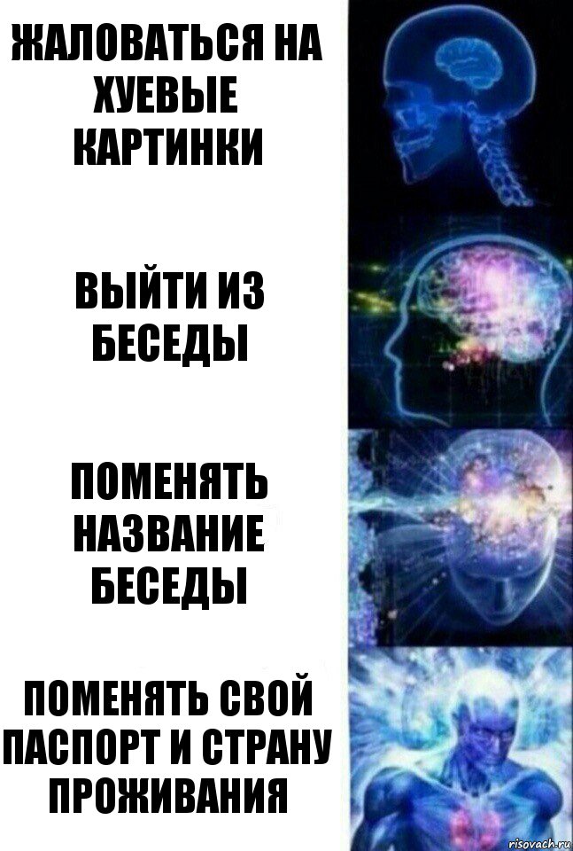 жаловаться на хуевые картинки выйти из беседы поменять название беседы поменять свой паспорт и страну проживания, Комикс  Сверхразум