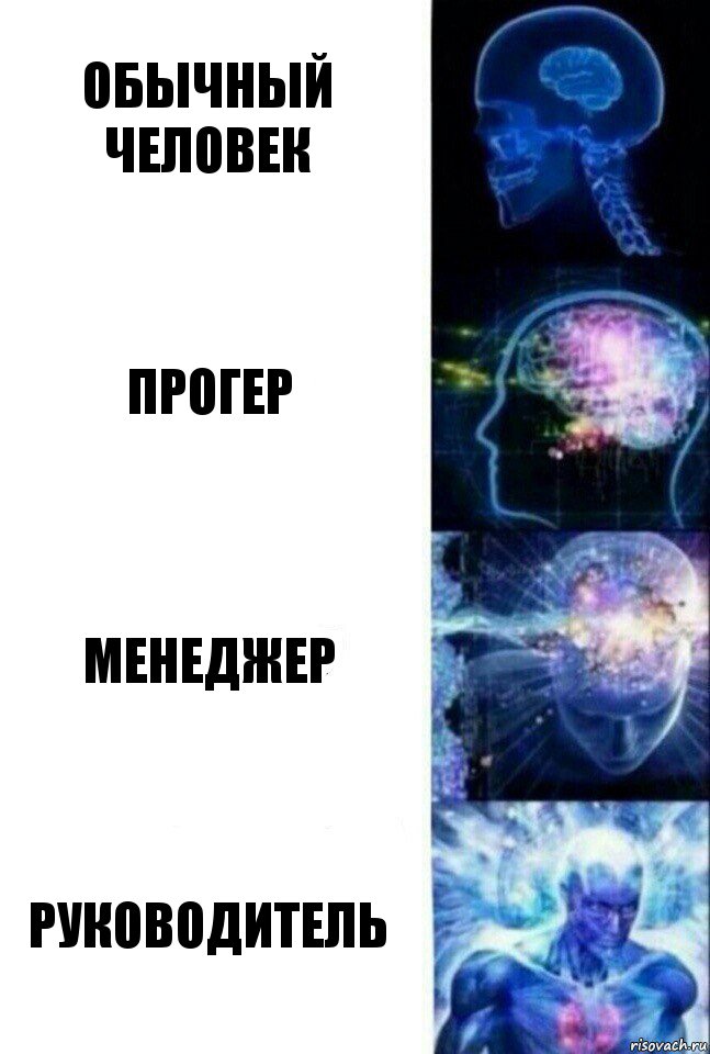 Обычный человек Прогер Менеджер Руководитель, Комикс  Сверхразум