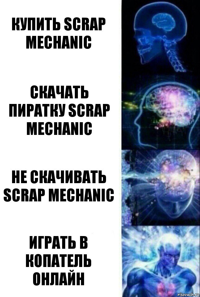 Купить Scrap Mechanic скачать пиратку Scrap Mechanic не скачивать Scrap Mechanic Играть в Копатель Онлайн, Комикс  Сверхразум