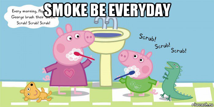 smoke be everyday , Мем  Свинка