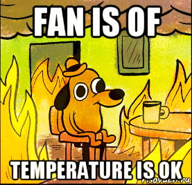 fan is of temperature is ok