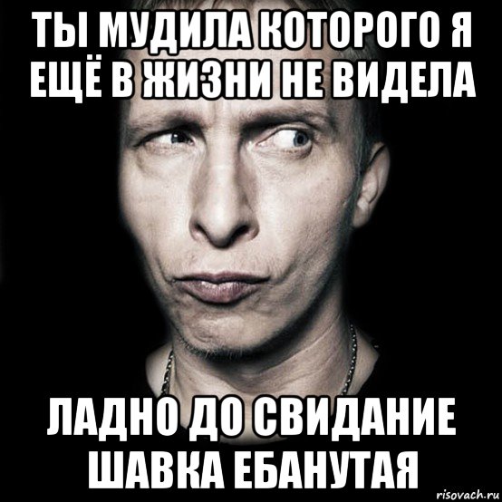 ты мудила которого я ещё в жизни не видела ладно до свидание шавка ебанутая, Мем  Типичный Охлобыстин