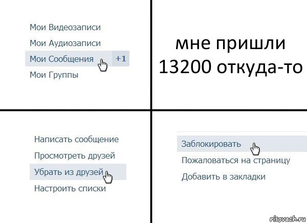 мне пришли 13200 откуда-то, Комикс  Удалить из друзей