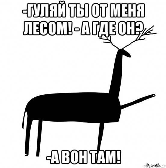 -гуляй ты от меня лесом! - а где он? -а вон там!