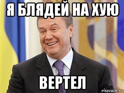 я блядей на хую вертел, Мем Янукович