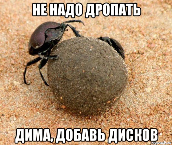 не надо дропать дима, добавь дисков